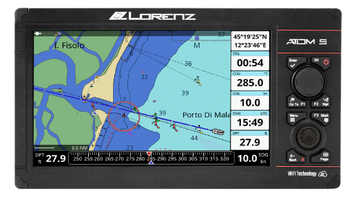 GPS plotter Lorenz Atom — chartplotter con cartografia integrata